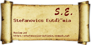 Stefanovics Eutímia névjegykártya